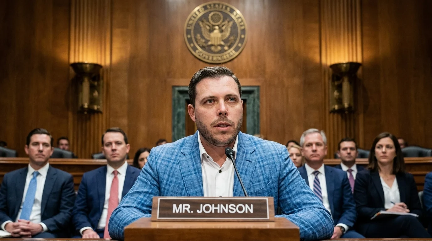 Zach Johnson testifying before Congress